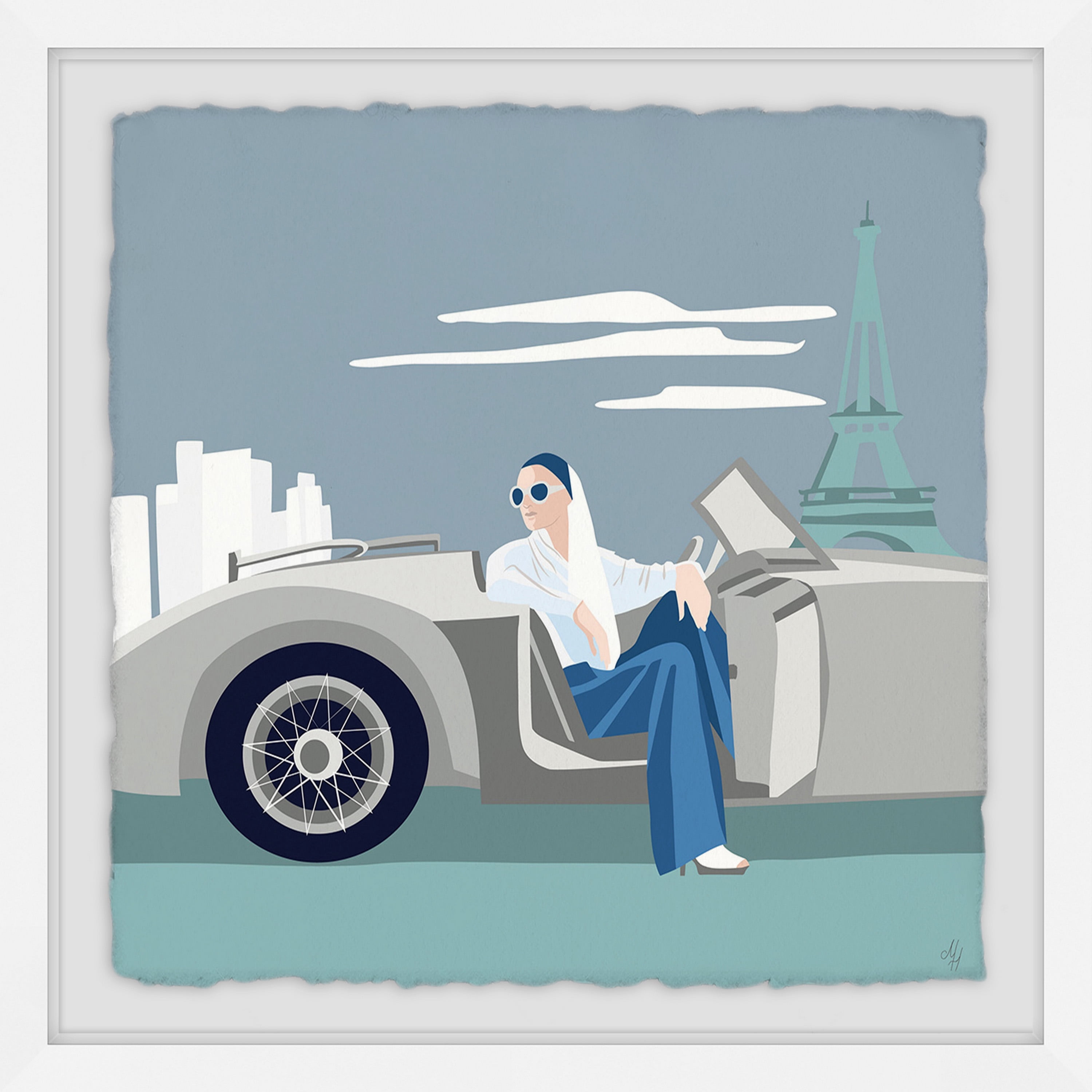 Paris Road Trip II Framed Painting Print