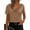 *Khaki, variant on ClodeEU Womens's Satin Cowl Neck Summer Short Sleeve T Shirt,Trendy Loose Blouse Khaki,Womens Plus M