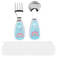 thumbnail image 1 of 1 Set Toddler Utensils Cartoon Baby Forks and Spoons Eating Training Utensils, 1 of 6