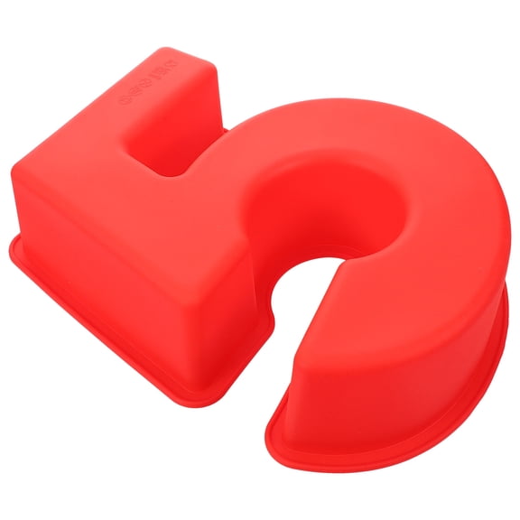 TEHAUX Red Silicone Number Cake Mold for Home Baking, 1 Piece Number Cake Pan, Ideal for Birthday and Celebration Cakes