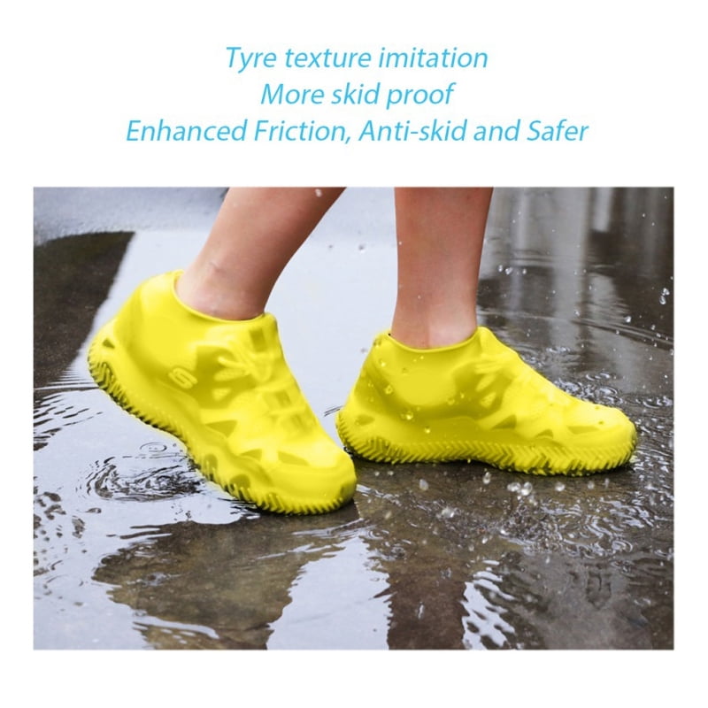 PVC Waterproof Shoe Covers Reusable Anti-slip Rain Boot Motorcycle Overshoe F LD 