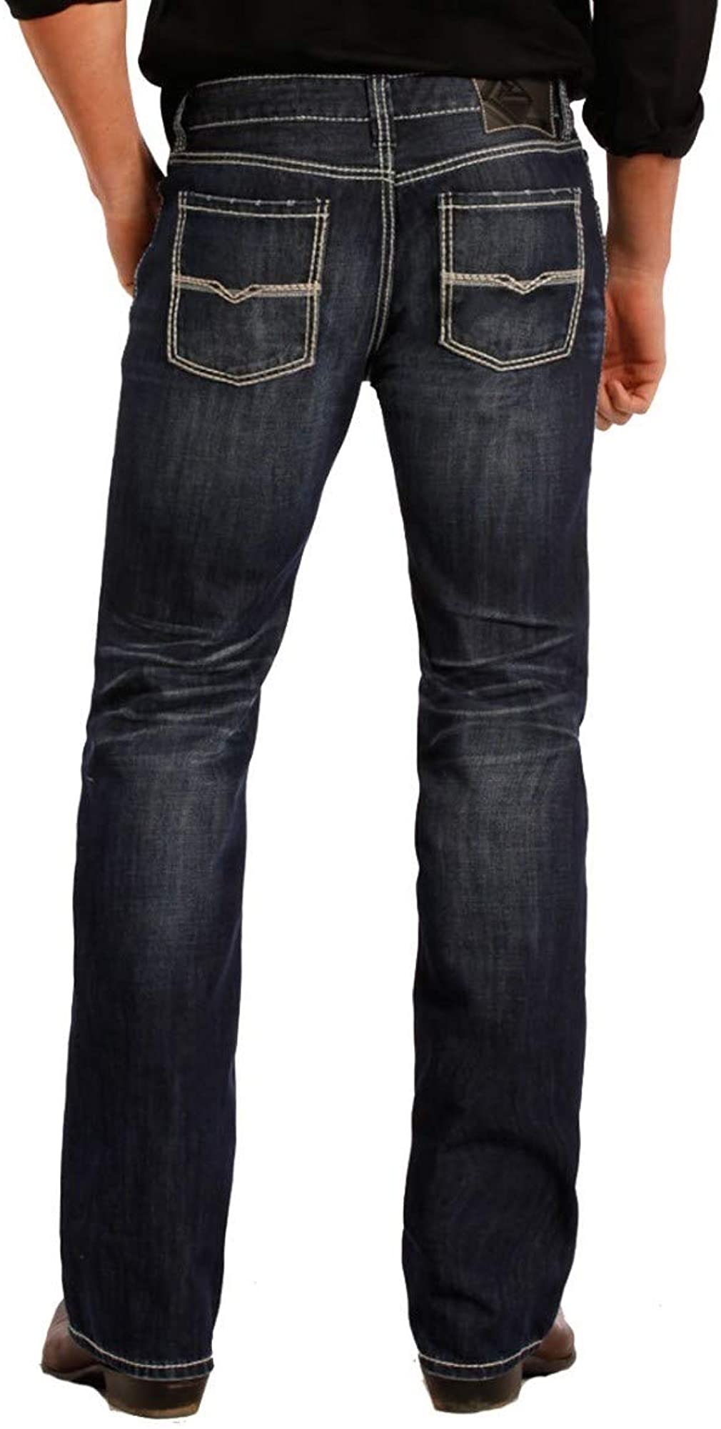 Rock Roll Denim Mens Regular Fit Pistol 