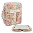 thumbnail image 2 of Xixirimido Cross Vibrant Roses Floral Print Bible Cover Case for Women, Quilted Bible Cover Bag with Handle, Bible Carrying Case Study Supplies Accessories for Men, 2 of 7