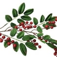 thumbnail image 3 of POINTERTECK Guirlande de Fleurs Rouges Brillantes, Guirlande de Baies Rouges Artificielles avec Pommes de Pin et Feuilles Vertes, Jardin Intérieur Extérieur, Cheminée de Table, Mariage, Hiver, 3 of 4