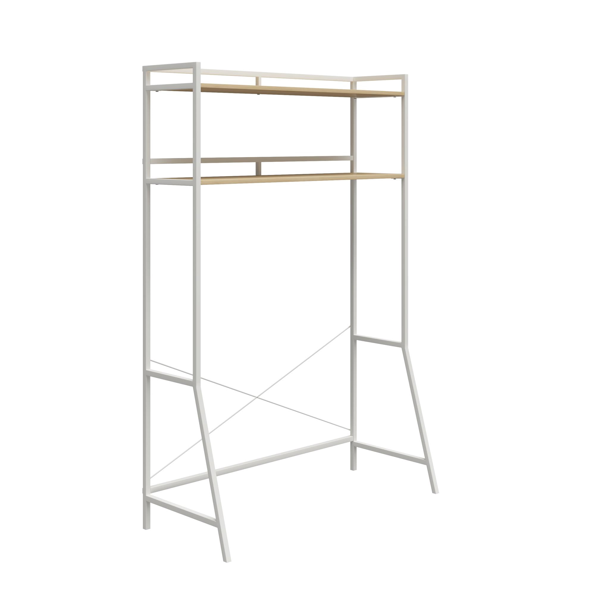 Novogratz Beverly Over-The-Bed Storage for Twin & XL Twin Beds, Blonde Oak/White