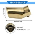 thumbnail image 5 of Unique Bargains Curved Slant Exhaust Tip 1.2"- 2.4" Inlet 3.4" Outlet 5.4" Length Universal Stainless Steel Gold Tone, 5 of 5