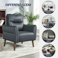 thumbnail image 2 of Lohoms Contemporary Leather Solid Print Upholstered Armchair, Navy, 2 of 9