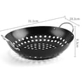 thumbnail image 2 of OUNONA Assiette de Barbecue Ronde Noire Rôtissoire pour Légumes Poisson Crevette 1 Pcs, 2 of 8