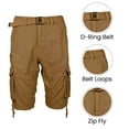 thumbnail image 2 of 2-Pack Men's Distressed Cotton Cargo Shorts With Belt (Size 30-42), 2 of 5