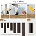 thumbnail image 6 of Brown Black Ombre Window Privacy Film, Modern Gradient Abstract Art Static Cling UV Sun Blocking Heat Control Window Tint Day and Night, Non-Adhesive One Way Windows Privacy Cover 17.7''x78.7'', 6 of 7