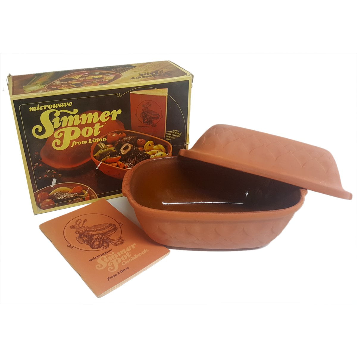 Vintage 1977 Litton Microwave Simmer Pot Clay