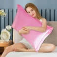 thumbnail image 4 of asddcavvf Solid Color Silk Pillowcase Silk No Zipper Envelope Pillow Pillow Cover Zipper Pillowcase Size, 4 of 6