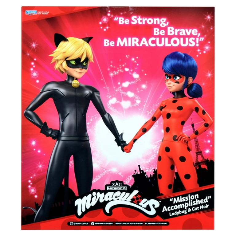 Miraculous Ladybug Mission Accomplished Ladybug & Cat Noir 2-Pack Dolls by  Playmates Toys