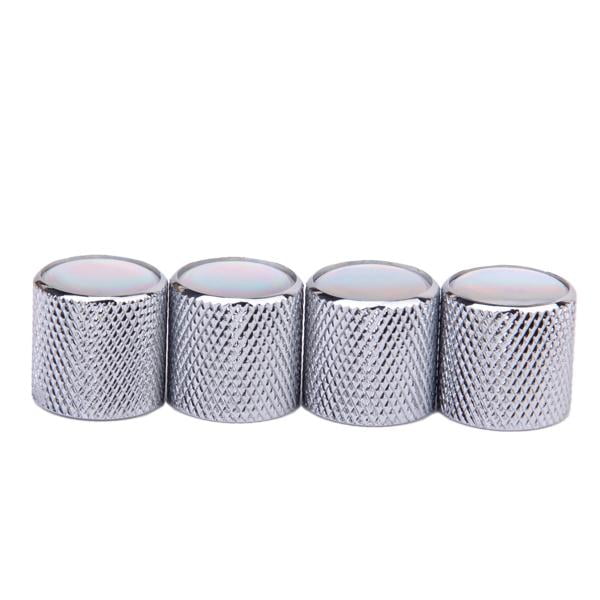 Perilla de control de volumen de acero abovedado de 4 piezas para guitarra eléctrica / bajo Color perfke Perilla de control de tono de volumen para guitarra eléctrica 4 piezas