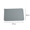 thumbnail image 2 of Silicone Waterproof Dog Cat Pet Feeding Mats, Non Slip, Easy Clean Pet Dog Cat Bowl Mats Placemat (18.5" x 11.5") Grey, 2 of 5