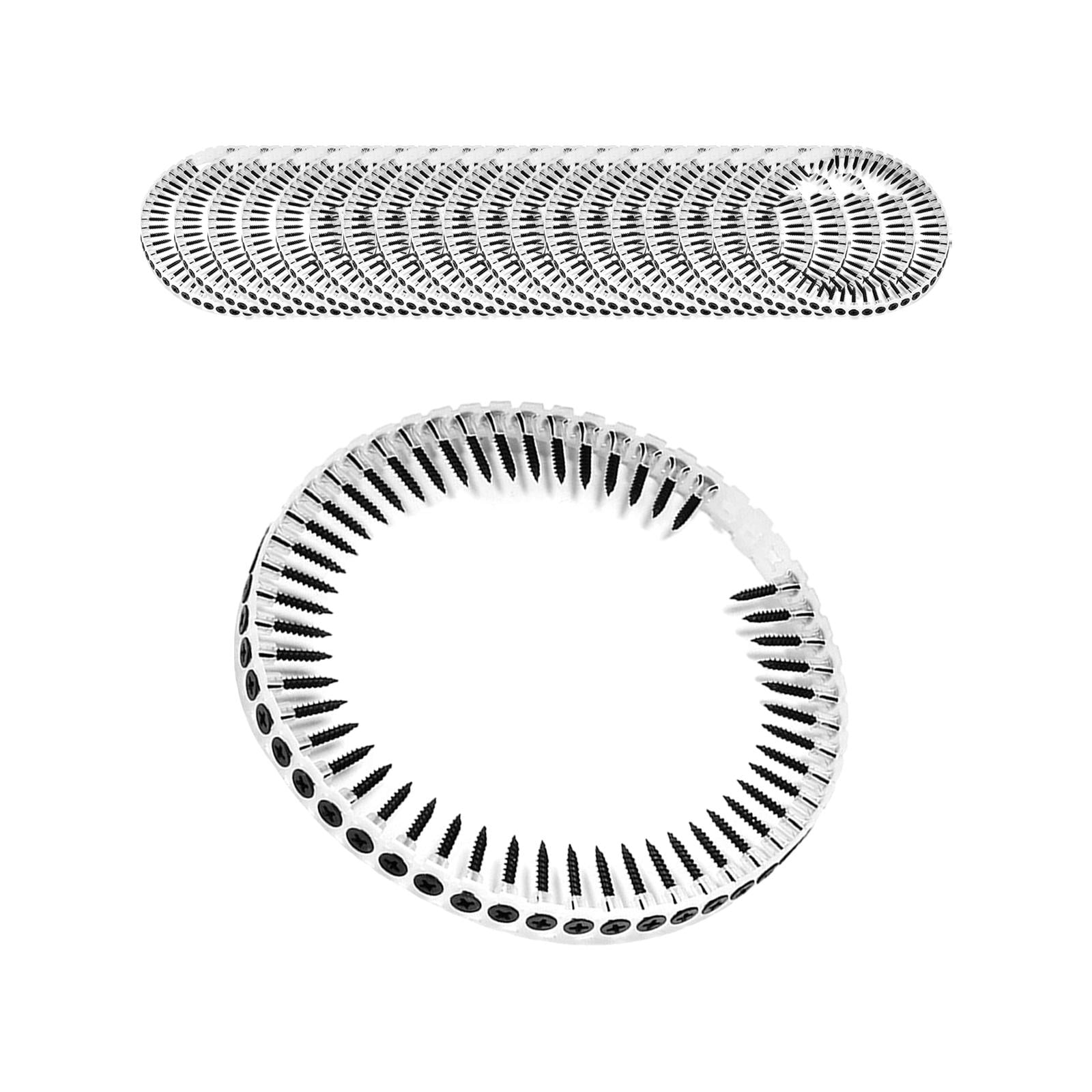 oshhnii Assembled Drywall Screws, 32mm x 3.5mm Coarse Thread for Construction Self Screw 20 Strips 1000Pcs