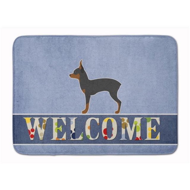 Carolines Treasures BB5491RUG Toy Fox Terrier Welcome Machine Washable Memory Foam Mat