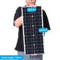 thumbnail image 3 of 30W 18V Panneau Solaire Semi-Flexible, Chargeur de Cellulaire USB, pour Camping, Randonnée, 3 of 7