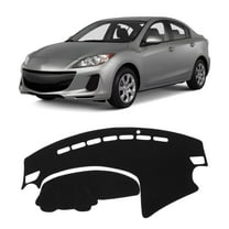 GUANGHUI Car Dash Cover for 2010 2011 2012 2013 Mazda3 (Sedan/Hatchback/MazdaSpeed3) Non-Slip Polyester Center Console Dash Cover Interior Accessories for Mazda3 Custom Fit Dash Mat No Glare Black