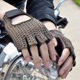 thumbnail image 1 of Mesh Half Finger Gloves Leather Fingerless Gloves Motorcycle Riding Handguard Non-slip Breathable Driving Gloves Accessories, 1 of 9