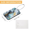 thumbnail image 5 of HemaKayy Luggage Tags for Suitcase, 2 Pack Suitcase Tag Leather Privacy Cover, ID Label, Double Side Design with Stainless Steel Loop for Women Men Travel Bags - Marble Texture, 5 of 7