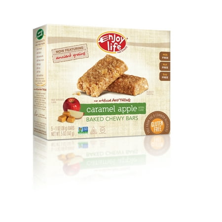 Enjoy Life Gluten-Free, Nut-Free Caramel Apple Chewy Bars, 5 oz, (Pack of 6)