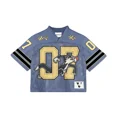 thumbnail image 5 of Camiseta de malla de manga corta de color contrastante de hip-hop de moda Harajuku, clásica, deportiva, fitness, versátil, informal, holgada, Y2K, 5 of 5