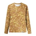 thumbnail image 4 of Kaemgyyd Tops for Women Trendy Sequin Crew Neck Long Sleeve Sparkle Shirt Spring Glitter Party Blouse Clubwear, 4 of 4