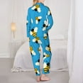 thumbnail image 5 of Disketp Pajamas Set Long Sleeve Sleepwear Womens Button Down Nightwear Pj Sets-Flying Bees, 5 of 9