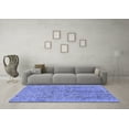 thumbnail image 3 of Ahgly Company Machine Washable Indoor Rectangle Oriental Blue Industrial Area Rugs, 7' x 9', 3 of 4