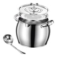 thumbnail image 4 of Luzkey Grease Collection Container with Sieve, Oil Storage Can, Multi-purpose Oil Container with Practical Handle, Large Capacity, Kitchen Accessory Made of 3.5L, 4 of 8
