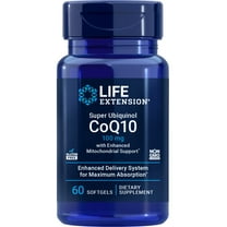 Life Extension Super Ubiquinol CoQ10 with Enhanced Mitochondrial Support, shilajit, heart health & cellular energy production support, ultra-absorbable, gluten-free, 60 softgels