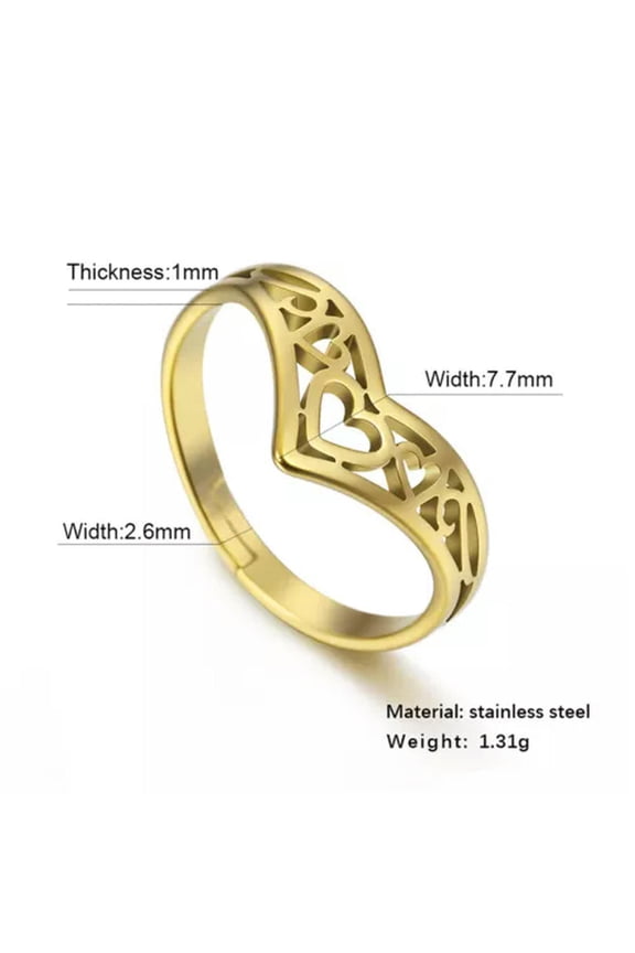 Celtic Heart Ring Crown Shaped Adjustable Ring Wishbone Ring Women Jewelry Gifts