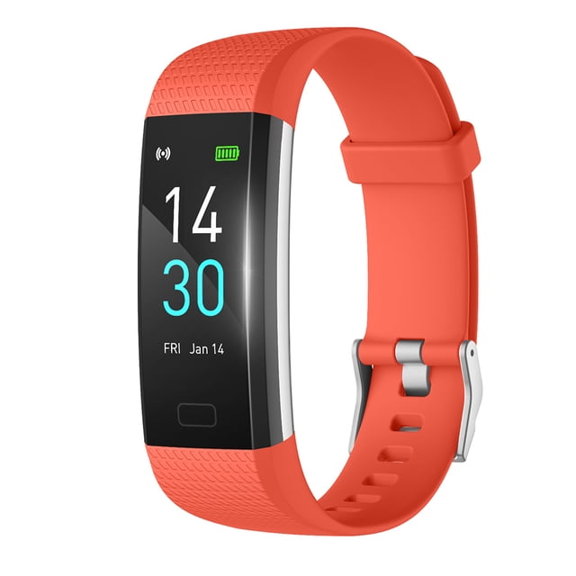 Runmifit Smart Wristband Heartrated Pulsera de presión arterial Pulsera impermeable para la temperatura corporal, Naranja Jumpingount EL001081-07B