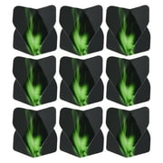 Uxcell Dart Flights, 9 Pack PET Standard Darts Accessories, Black, Green