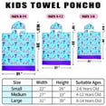thumbnail image 4 of Kids Hooded Beach Towels Wrap for 4-12 Years,Cute Mermaid Theme Girls Swim Cover Up for Bathroom，27"x33" Quick Dry Purple & Sky Blue Bath Towel Poncho,Perfect for Travel Vacation,Pool Party,Swimming, 4 of 7