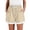 Khaki, variant on Womens Cotton Linen Shorts Summer Casual Shorts Drawstring Elastic Waist Beach Vacation Cover up Shorts