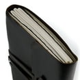 thumbnail image 2 of Handmade Leather Journal/Writing Notebook Diary/Bound Daily Notepad For Men & Women Unlined Paper Medium, writing pad gift for artist, sketch (Plain Black, 7 x 5), 2 of 9