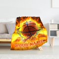 thumbnail image 6 of Personalized Basketball Throw Blanket for Boys - 30" x 40" Inches Warm Soft Blanket for Lap, Couch, Office - Basketball Gifts for Basketball Lovers, 6 of 6