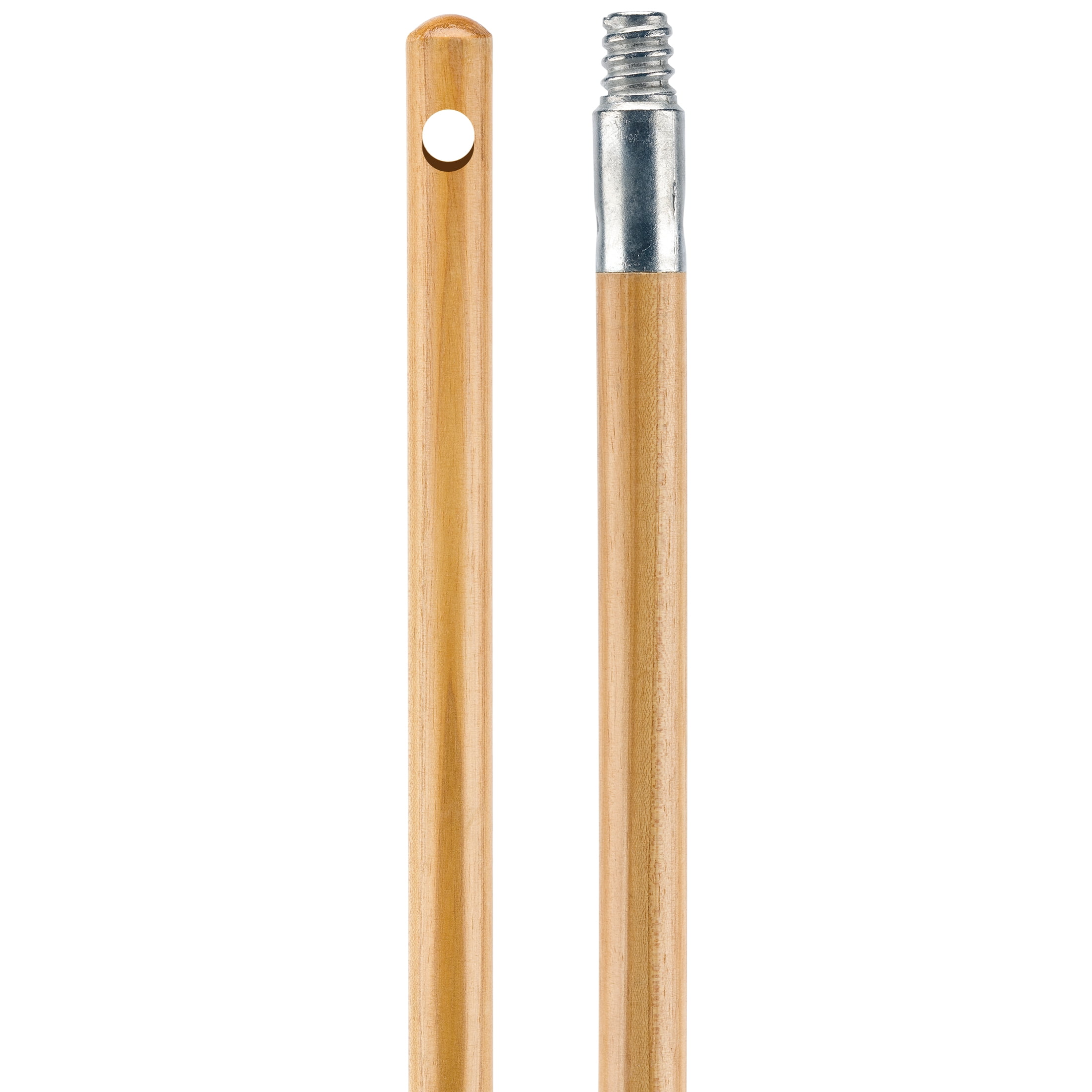 (2 pack) Libman Hardwood Broom Handle with Zinc Screw-In - 60 Inch Length, Brown Wood