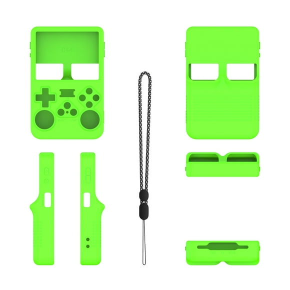 Peggybuy Silicone Protective Case for ANBERNIC R36S Handheld Game Console(Luminous Green)