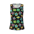 thumbnail image 3 of Picia Geometric Dinosaur Pattern Women's Workout Tank Top,Breathable Activewear,Slim Fit Athletic Top,Versatile Workout Moisture-wicking top-Large, 3 of 9