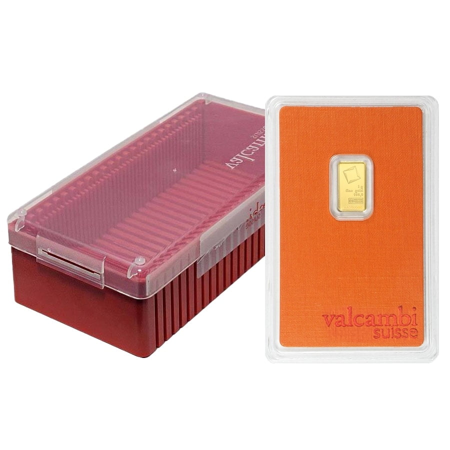 1 Gram Gold Bar Valcambi Suisse .9999 Fine (in Assay)