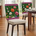 thumbnail image 4 of Spring Flowers Chair Covers Set of 8 Daisy Wildflowers Butterfly Pink Border Green Chair Back Covers Stretch Removable Washable Slipcovers Protector for Dining Room Kitchen Party Decor, 4 of 9