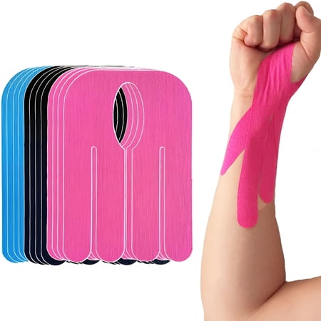 OITY Kinesiology Tape for Wrist Precut 12Pc Waterproof & Breathable Wrist Tapes Hypoallergenic Latex-Free Elastic Athletic Tape for Carpal Tunnel Sports Joints Muscle Support