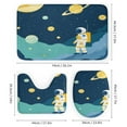 thumbnail image 3 of Astronaut Exploring Space Shower Curtain Bathroom Sets Toilet Lid Rug, Bath Mat And Contour Mat, Shower Curtain 4Pcs, 3 of 8