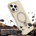 thumbnail image 4 of For iPhone 16 Pro Case (Compatible With MagSafe)  With Invisible Magnetic O-Ring Stand Military-Grade Shockproof Phone Case,Apricot,For iPhone 16 Pro, 4 of 7