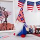 thumbnail image 5 of Decoraciones para el Día de los Caídos, decoraciones para el 4 de julio, decoraciones patrióticas, decoraciones para el Día de la Independencia: decoración de gnomo con sombrero largo, gnomo patriótic, 5 of 9