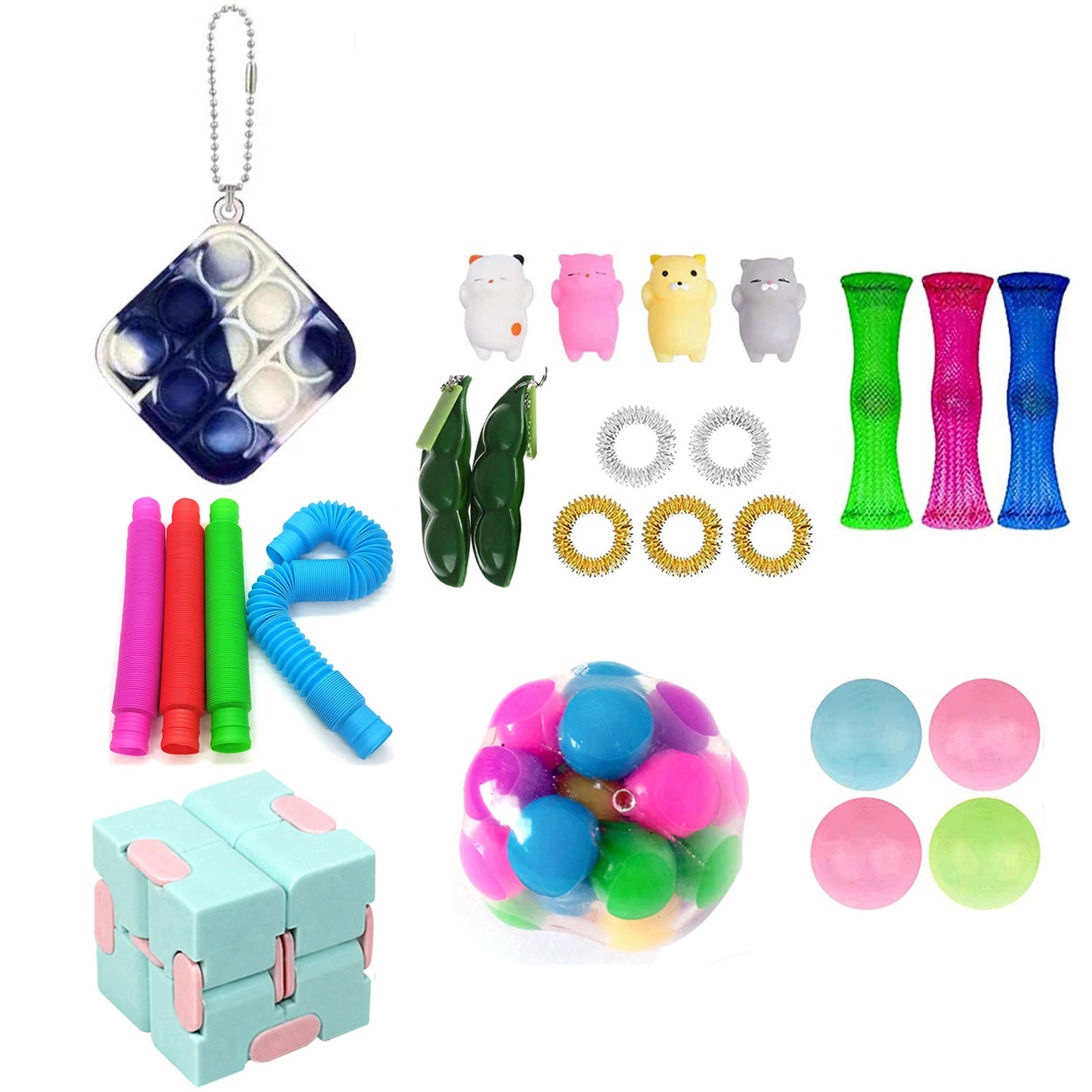 Details about   Simple Dimple Fidget Toys Anti Stress Toy Stress Relief Autism Sensory Keychain 