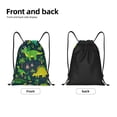 thumbnail image 5 of Easygdp Dinosaurs and Flowers Drawstring Backpack, Beach Sackpack, Travel Sackpack Lightweight for Sports, Gym, Travel, Swimming - Medium, 5 of 9